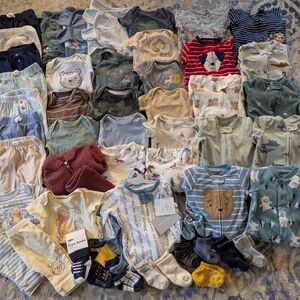 NWOT Baby Boy Bundle Of Clothes Size 0-3 Months